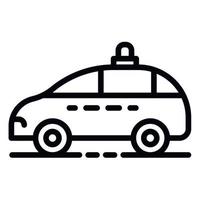 Police car icon, outline style vector