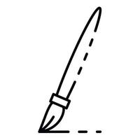 Pencil icon, outline style vector