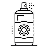 Sunscreen spray icon, outline style vector