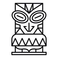 Aloha wood idol icon, outline style vector