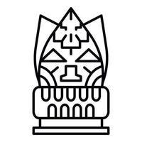 Totem idol icon, outline style vector