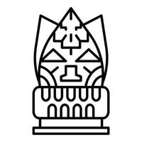 Totem idol icon, outline style vector