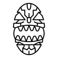 Ancient idol icon, outline style vector