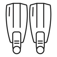 Flippers icon, outline style vector