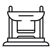 Old anvil icon, outline style vector