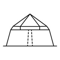 Canopy icon, outline style vector