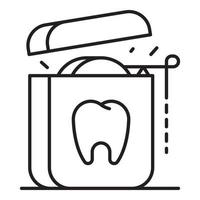 Medical floss icon, outline style vector