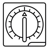 Kitchen timer icon, outline style vector