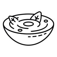 Spinach soup icon, outline style vector