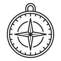 Navigation compass icon, outline style vector
