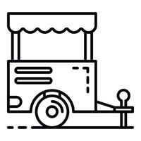 Trailer shop icon, outline style vector