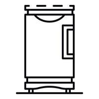 Fridge freezer icon, outline style vector