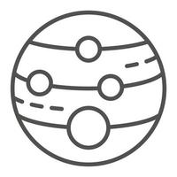 Planet satellite icon, outline style vector