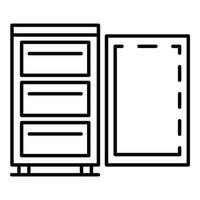Full home freezer icon, outline style vector