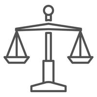 Judge balance icon, outline style vector