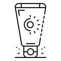 Sunscreen cream icon, outline style vector