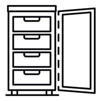 Full freezer icon, outline style vector