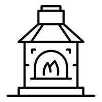 Blacksmith fireplace icon, outline style vector