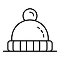 Winter beanie icon, outline style vector