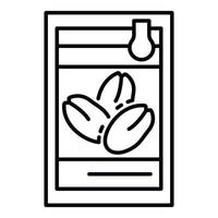 Fresh peanut icon, outline style vector