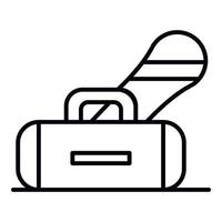 Snowboarding equipment icon, outline style vector