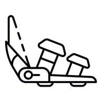 Ski shoes fix tool icon, outline style vector