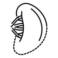 Healthy spleen icon, outline style vector