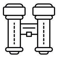 Binocular icon, outline style vector