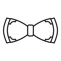 Hipster bow tie icon, outline style vector