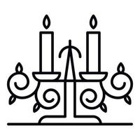 Anvil candle support icon, outline style vector