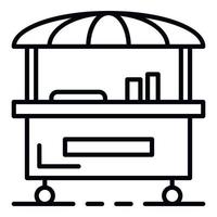 Street food cart icon, outline style vector