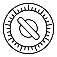 Retro manual timer icon, outline style vector
