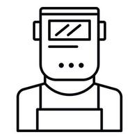 Welder man icon, outline style vector