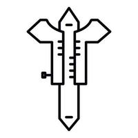 Welder measurement icon, outline style vector