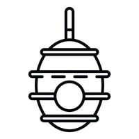 Tree bee hive icon, outline style vector