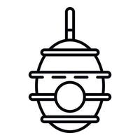 Tree bee hive icon, outline style vector