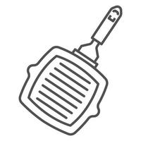 Bbq griddle icon, outline style vector