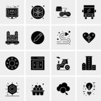 16 iconos de negocios universales vector ilustración de icono creativo para usar en proyectos relacionados con la web y dispositivos móviles