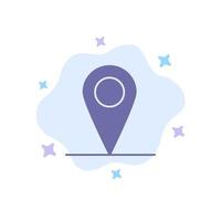 Location Map Interface Blue Icon on Abstract Cloud Background vector