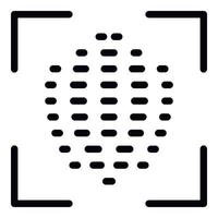 Fingerprint scan icon, outline style vector