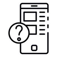 Smartphone browser surfing icon, outline style vector