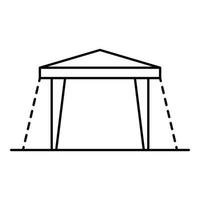 House tent icon, outline style vector