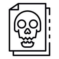 Infected files icon, outline style vector