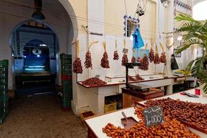 Dates fruit being sold on the Tunis Central Market.. The central market of Tunis is one of the most important commercial places in downtown Tunis. photo