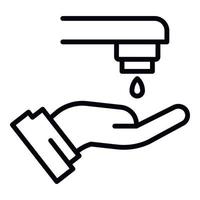 Wash hand icon, outline style vector