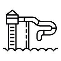 Aquapark icon, outline style vector