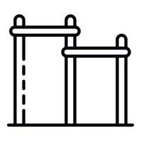 Double crossbar icon, outline style vector