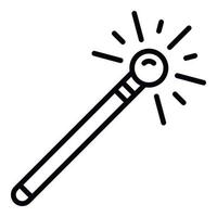 Magic stick icon, outline style vector