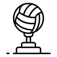 icono de copa de voleibol, estilo de esquema vector