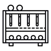 icono de equipo de croquet, estilo de esquema vector